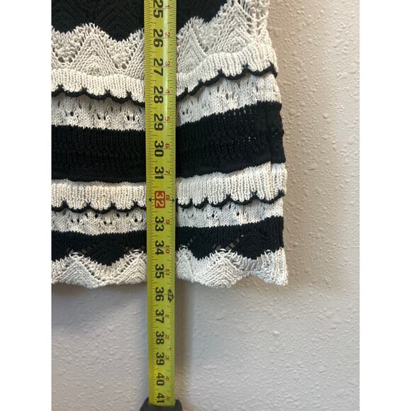 NWT Anthropologie Textured Knit Black White Midi Skirt size XXS Petite msrp $168 - Picture 13 of 14